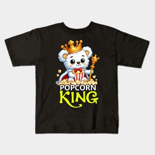 King popcorn Bear Kids T-Shirt